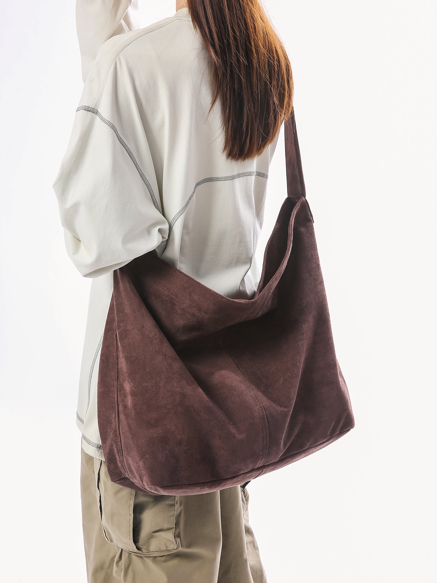 Women's Frosted Deerskin Veet Trendy Daily Commuter Style Women's Messenger Bag