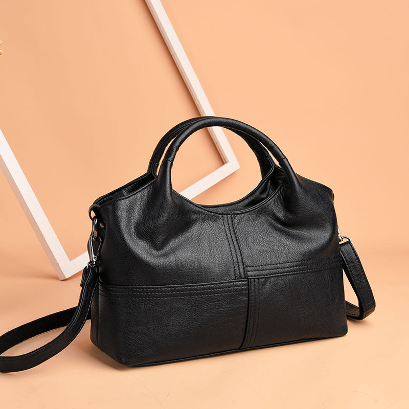 Women's Soft Leather Lightweight Large Capacity Commuter Women's Handbag
