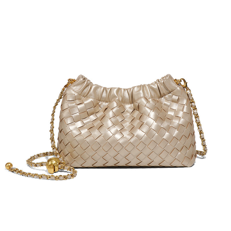 Women's Metal Chain Cloud Fashion Knitting Simple Trendy Women's Messenger Bag