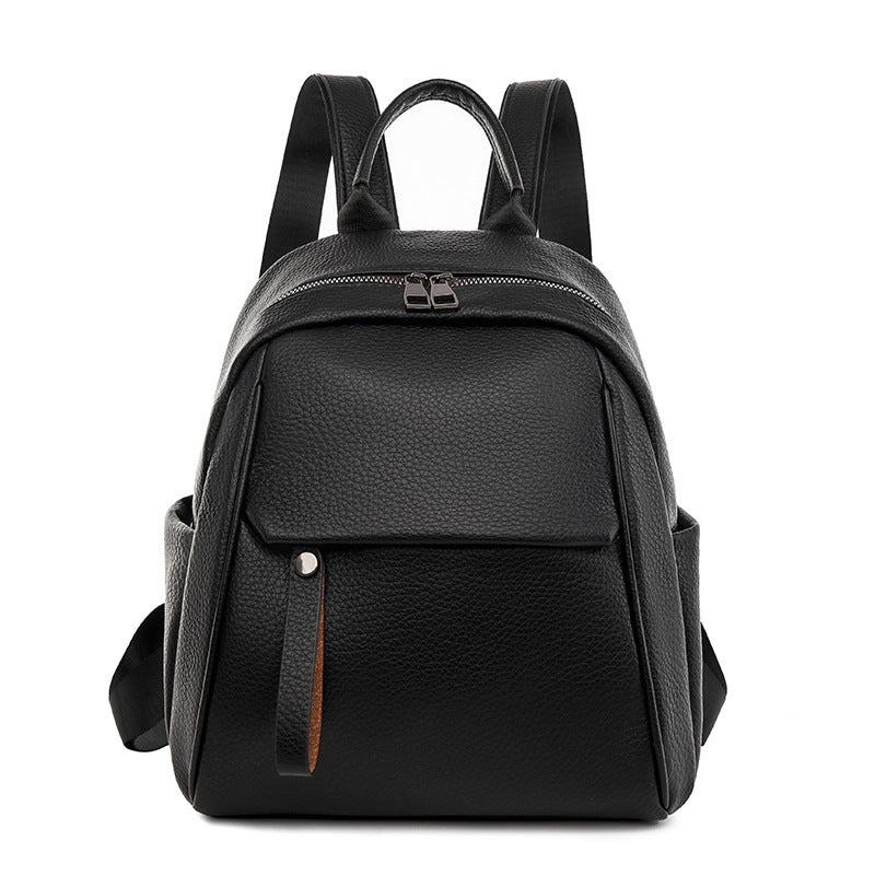 Women's Female Soft Leather Fashion Artistic Wind Women's Backpack