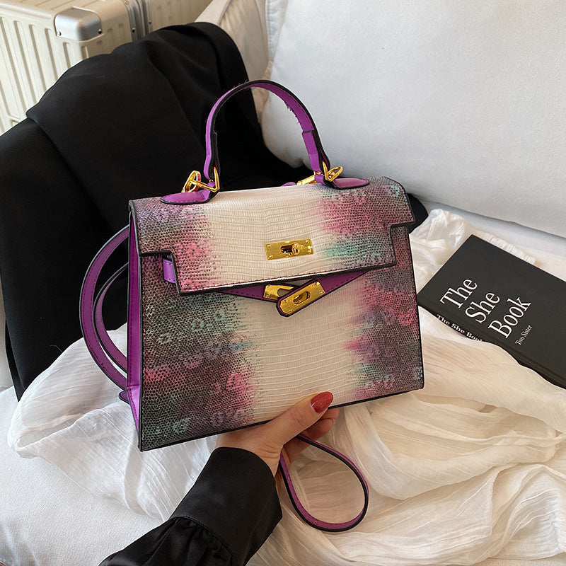 New Women's Retro Snake Pattern Kelly Bags