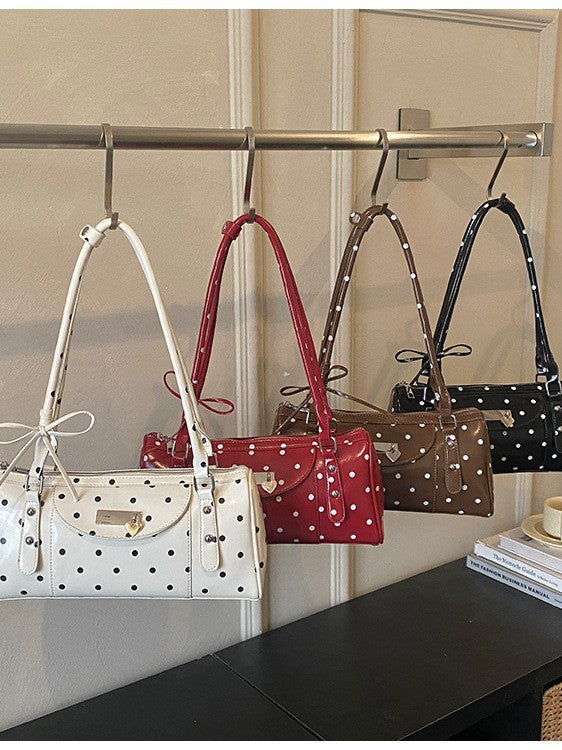 Carrying Western Style Polka Dot Contrast Color Fashion Women's Shoulder Bag