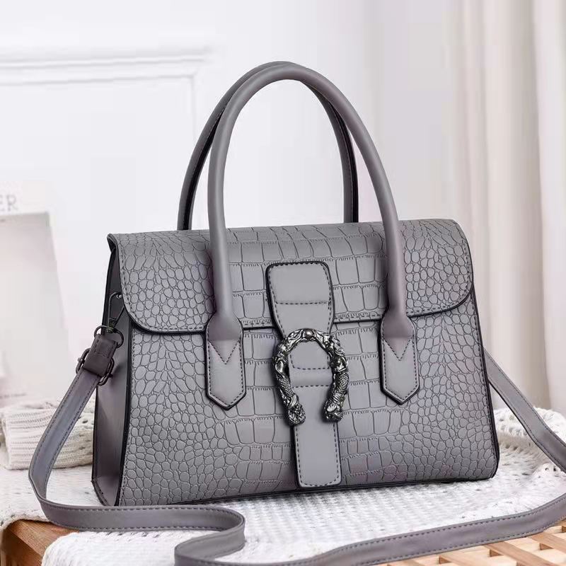 Stone Pattern Design Versatile Elegant Large Women's Shoulder Bag