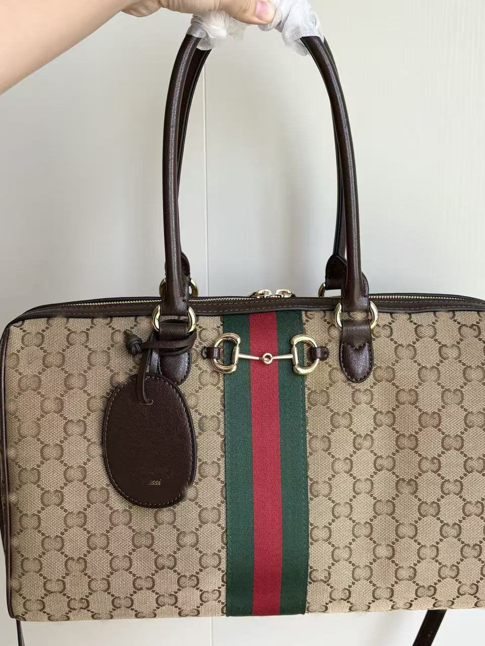 Women's Retro Boston Genuine Leather Large Capacity Women's Handbag