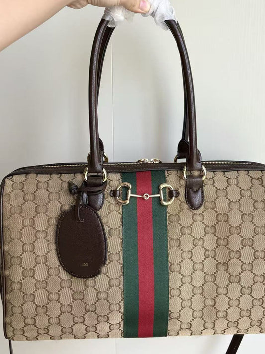 Women's Retro Boston Genuine Leather Large Capacity Women's Handbag