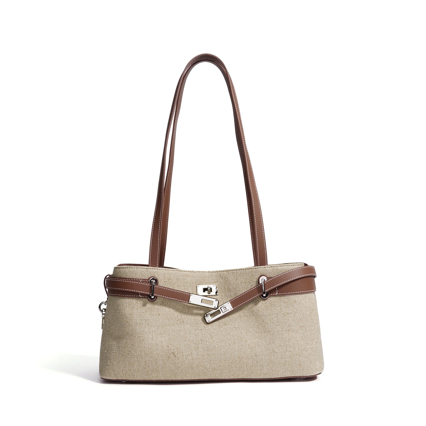 Niche Linen Versatile Underarm Korean Style Large Women's Shoulder Bag