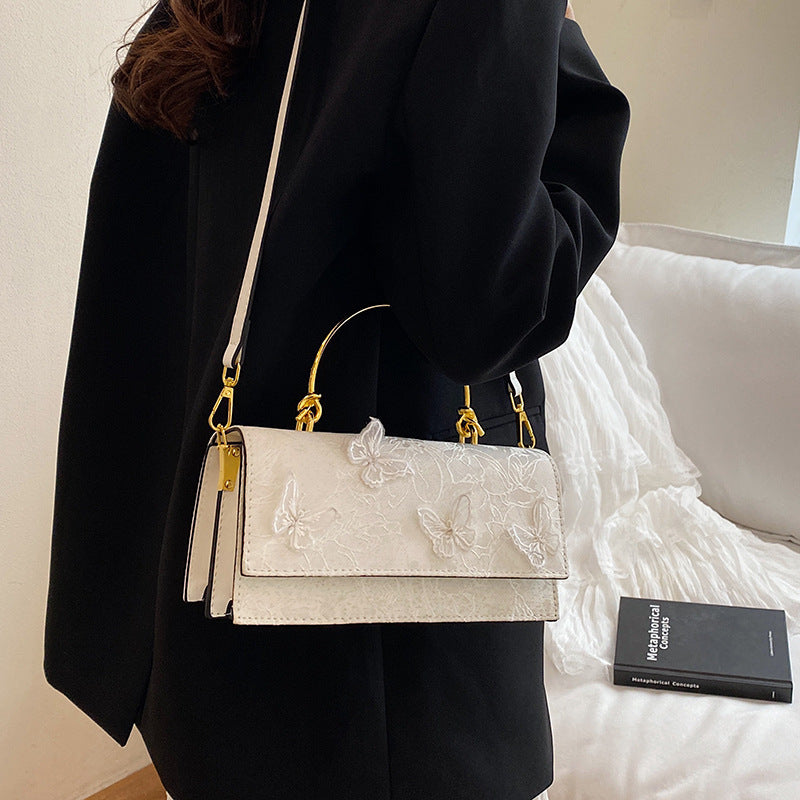 Women's Mori Sweet Fashion Lace Butterfly Western Style Single Small Square Bags