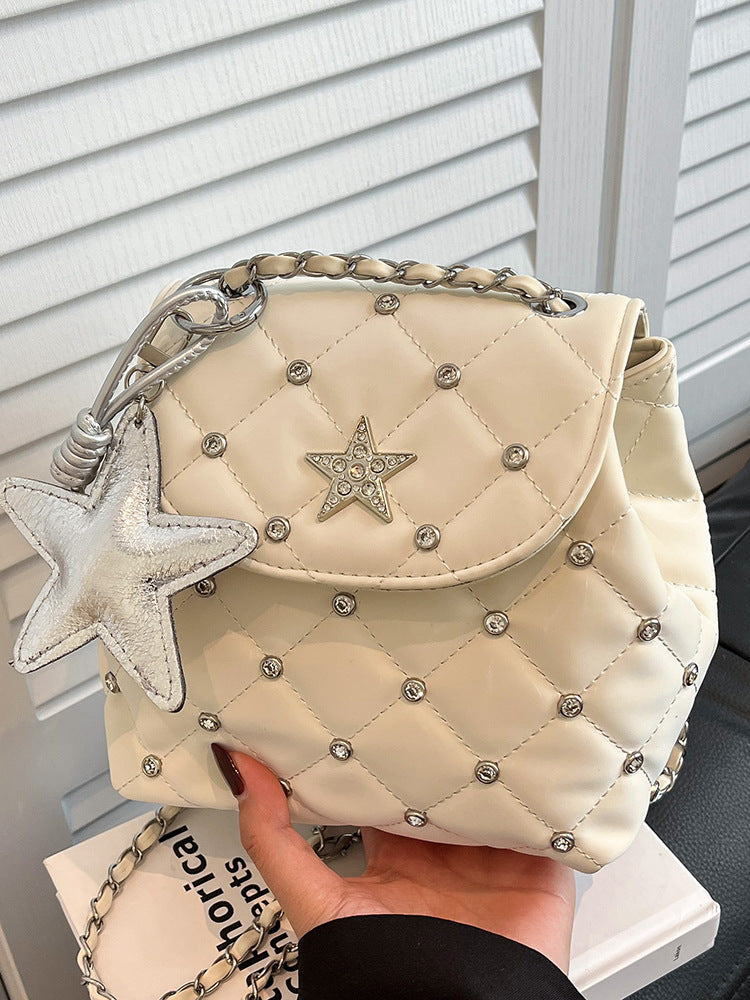 Women's Rhombus Chain Underarm Summer Fashion Niche Western Women's Backpack