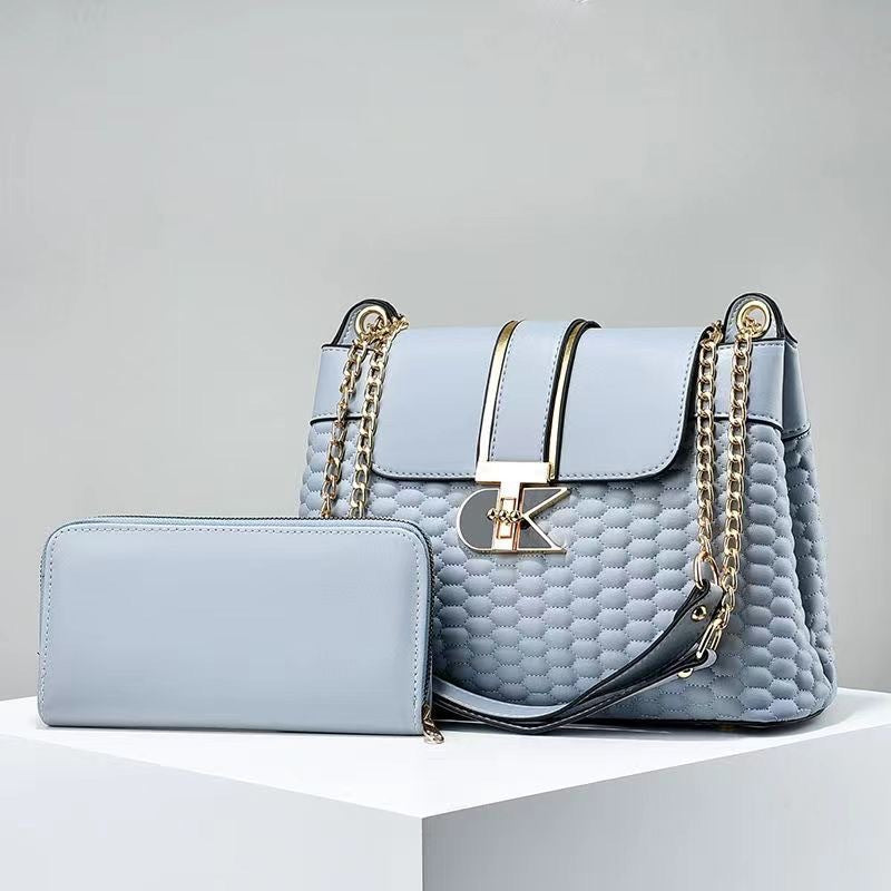 Women's Color Pleated Simple Large Capacity Portable Women's Handbag