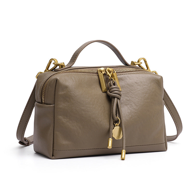Women's Vegetable Tanning Leather Portable High-grade Simple Women's Messenger Bag
