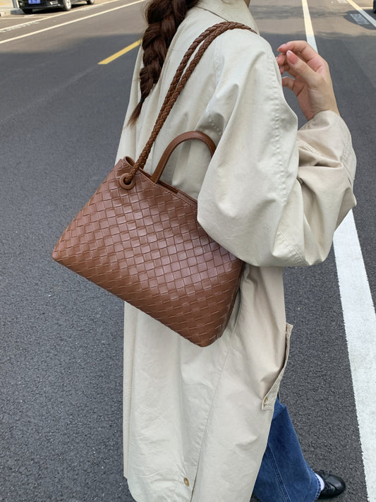 Women's Classic Fashion Large Capacity Trendy Solid Color Shoulder Bags