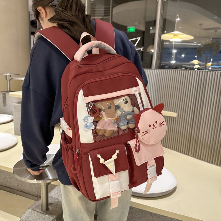 Korean Preppy Style Large Capacity Cartoon Cute Backpacks