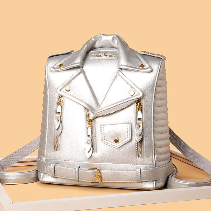 Women's Fashion Preppy Style Personality Punk Jacket Sling In Bags