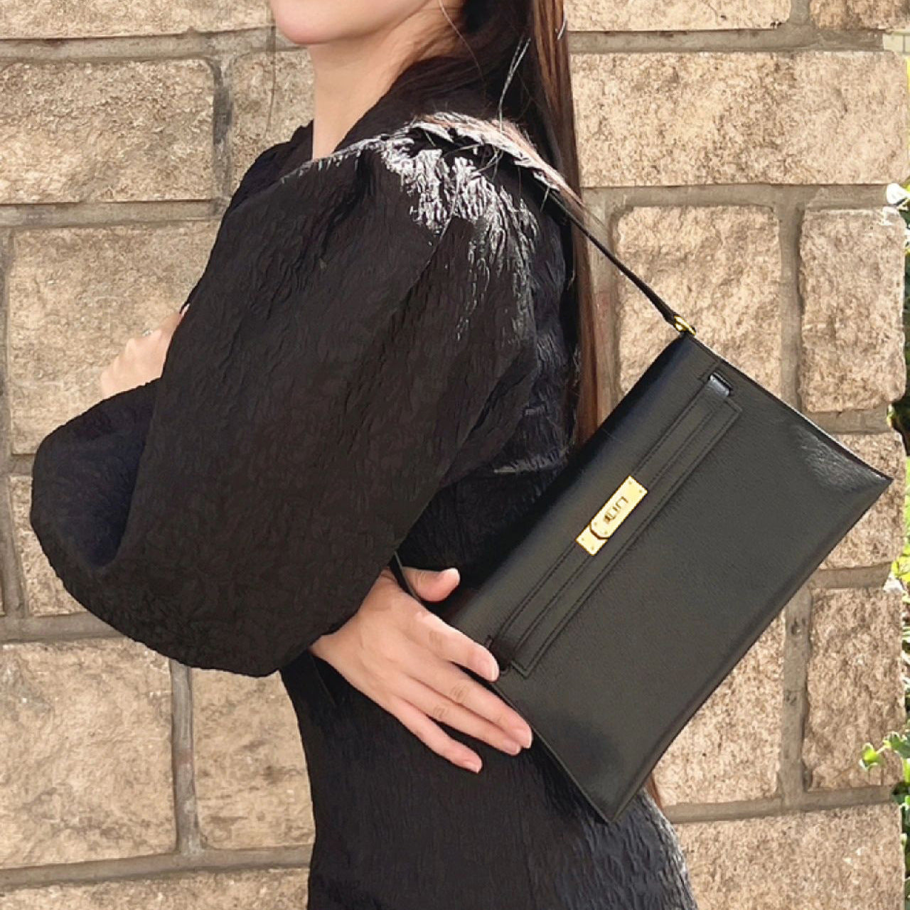 Kelly Underarm High-grade Horizontal Genuine Leather Retro Fashion Women's Shoulder Bag