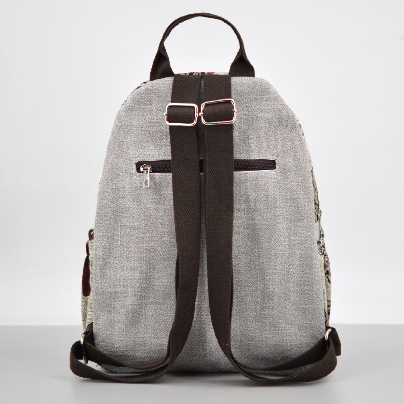 Women's Vintage Canvas Hand-woven Fabric Flower Lightweight Simple Backpacks