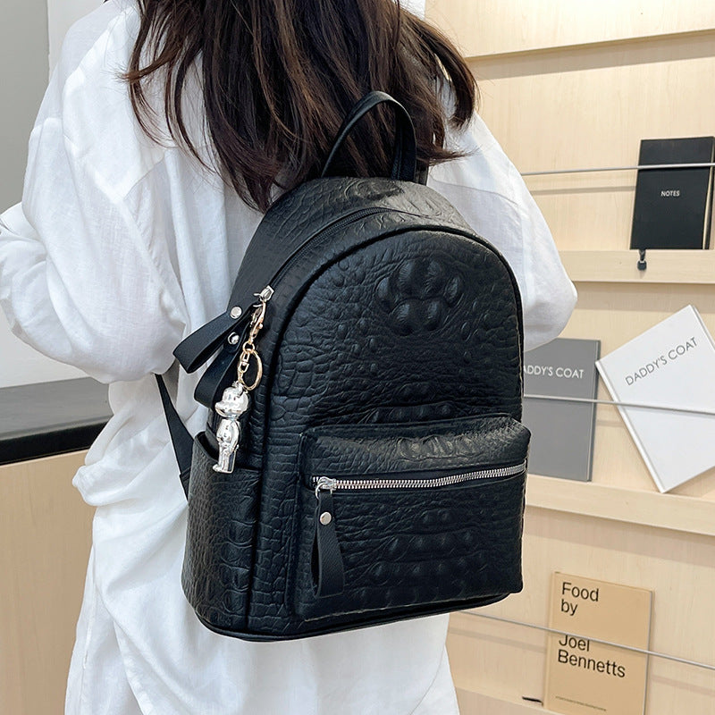 Women's Korean Versatile Large Capacity Simple Texture Women's Backpack