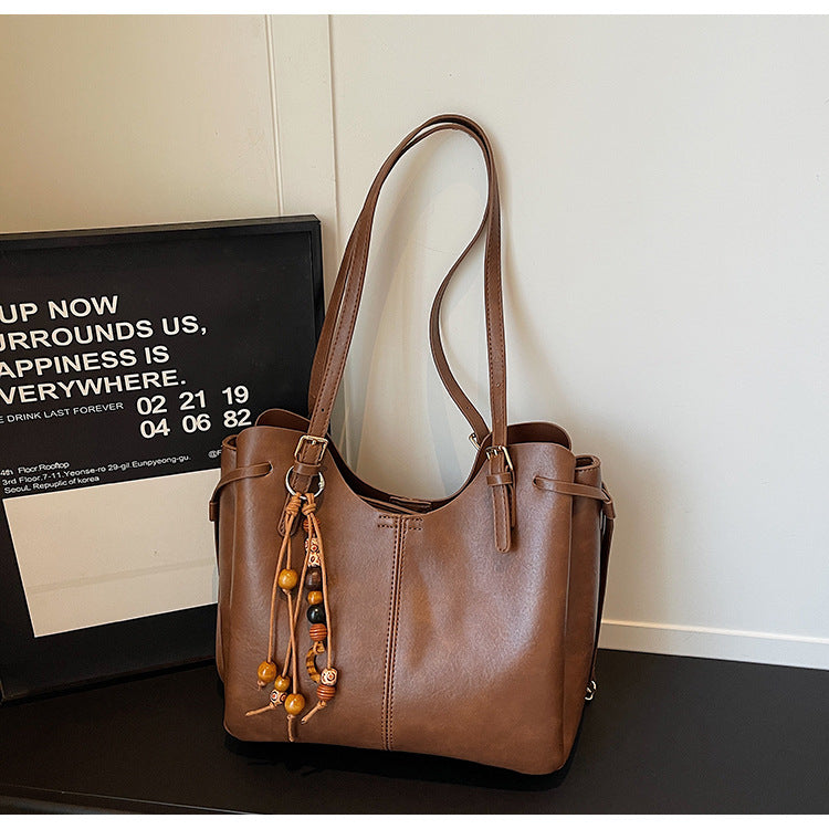 Women's Folding Big Advanced Texture Commuter Large Capacity Simple Women's Shoulder Bag