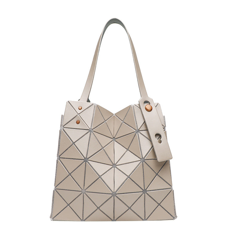 Women's Trendy Diamond Geometric Rhombus Box Triangle Glossy Handbags