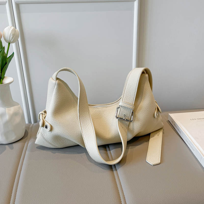 Women's Retro Soft Leather Large Capacity Fashion Simple Leisure Commute Women's Shoulder Bag