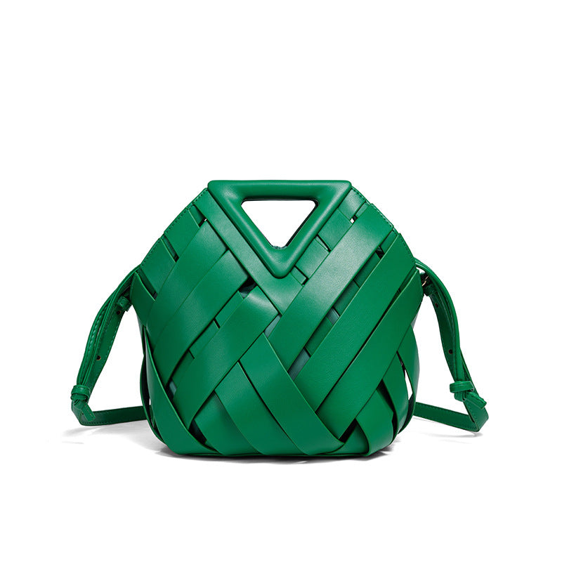 Cool Triangle Fashionable Handmade Weaving Hollow Women's Handbag