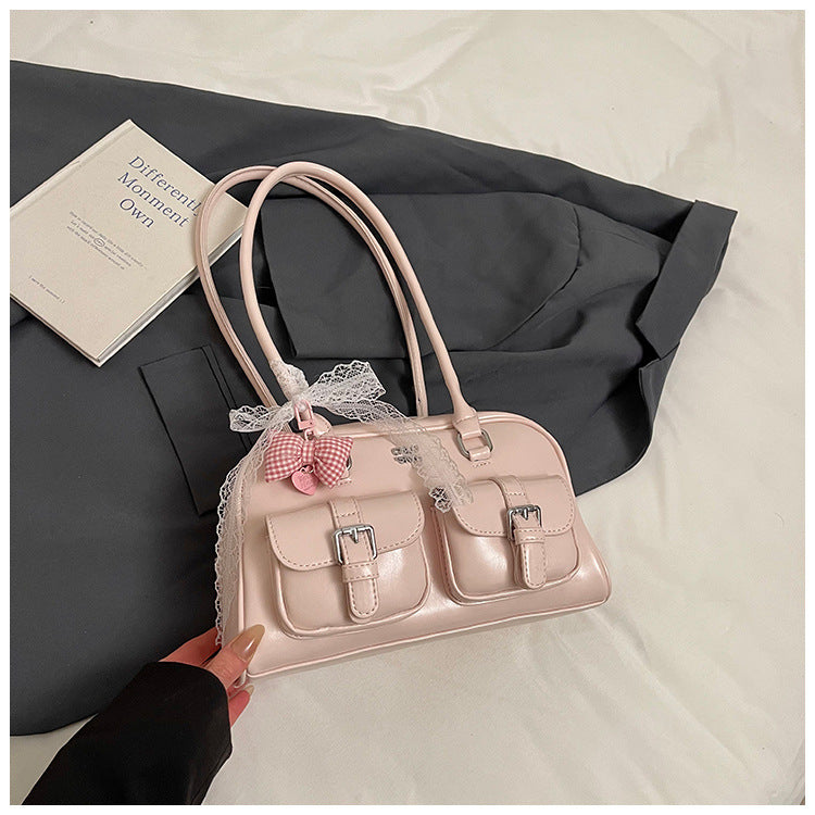Women's Niche Retro Portable Boston Commuting Fashion Women's Shoulder Bag