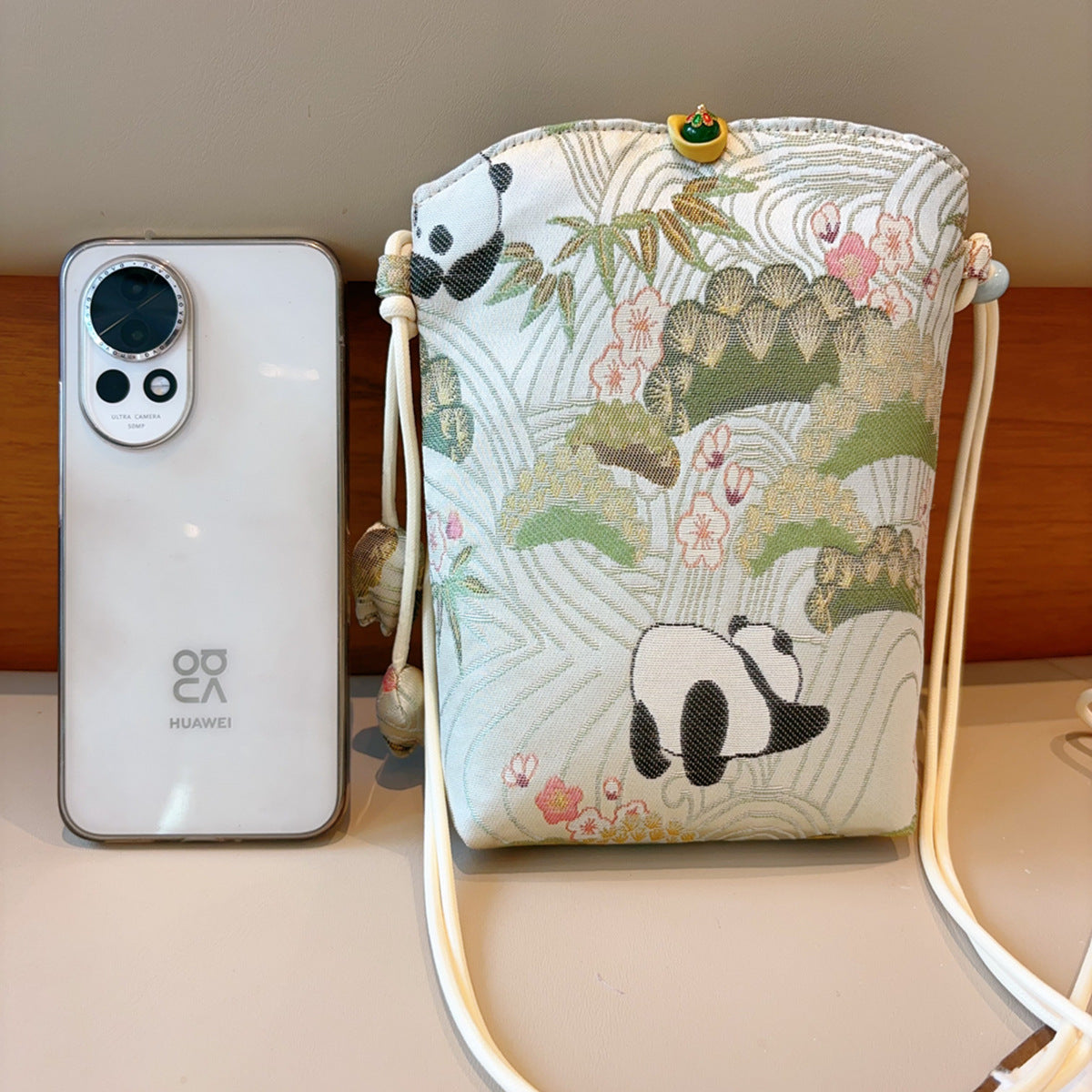 Song Dynasty Brocade Cloth Pattern Walking Phone Bags