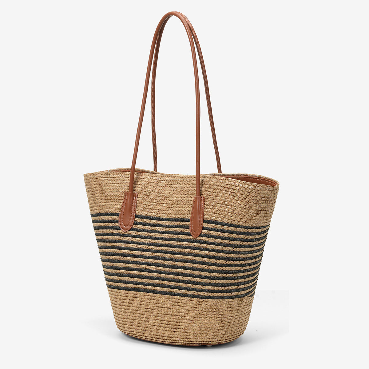 Women's Capacity Straw Woven Vacation Seaside Vegetable Basket Tote Bags
