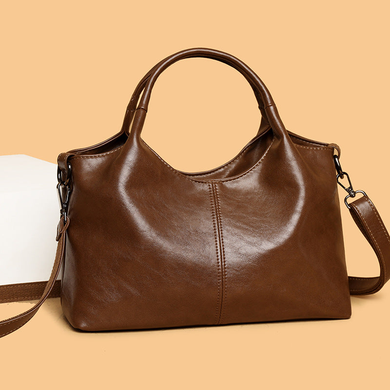 Women's Lightweight Simple Commuter Large Capacity Texture Soft Women's Shoulder Bag