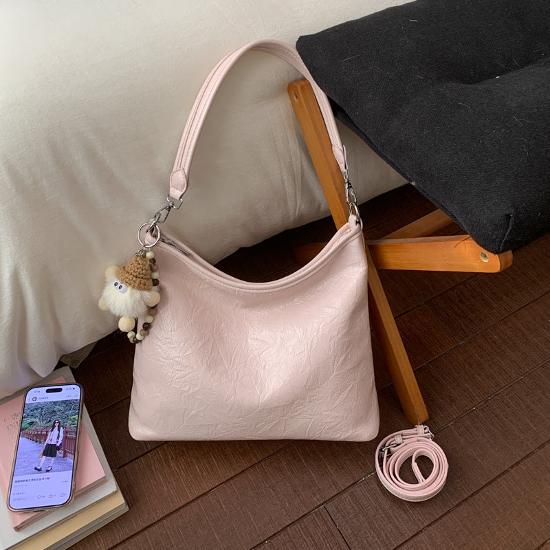 Women's Retro Wax Oil Leather High-grade Sensor Bags