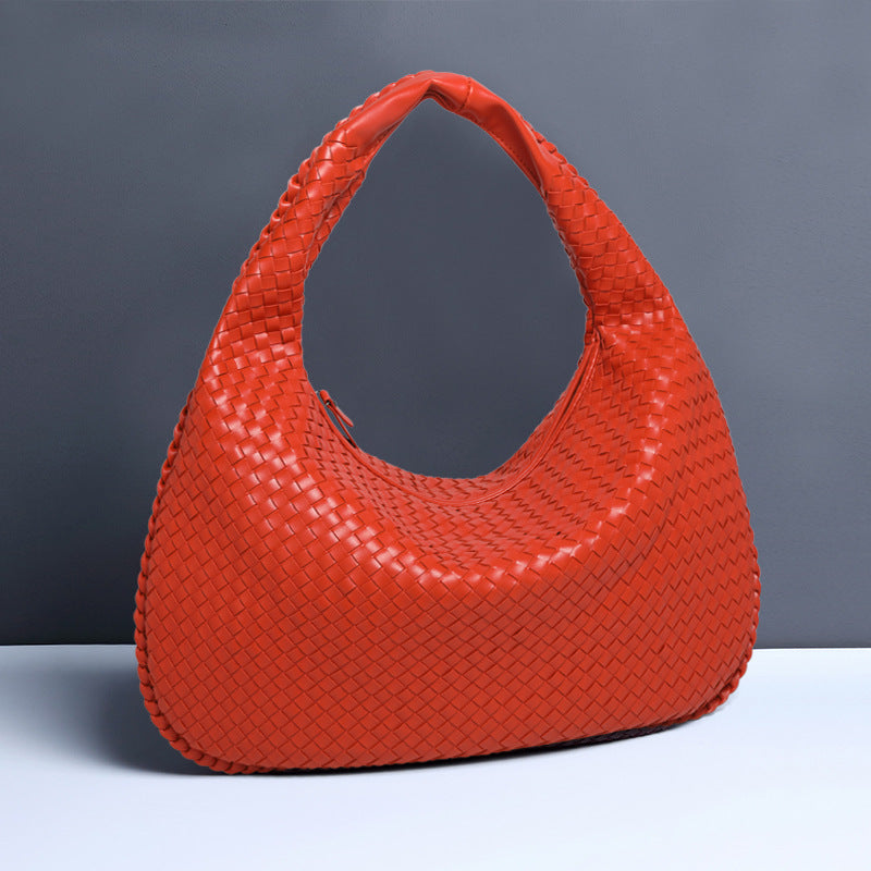 Women's Crescent Woven Large Capacity Simple Bags
