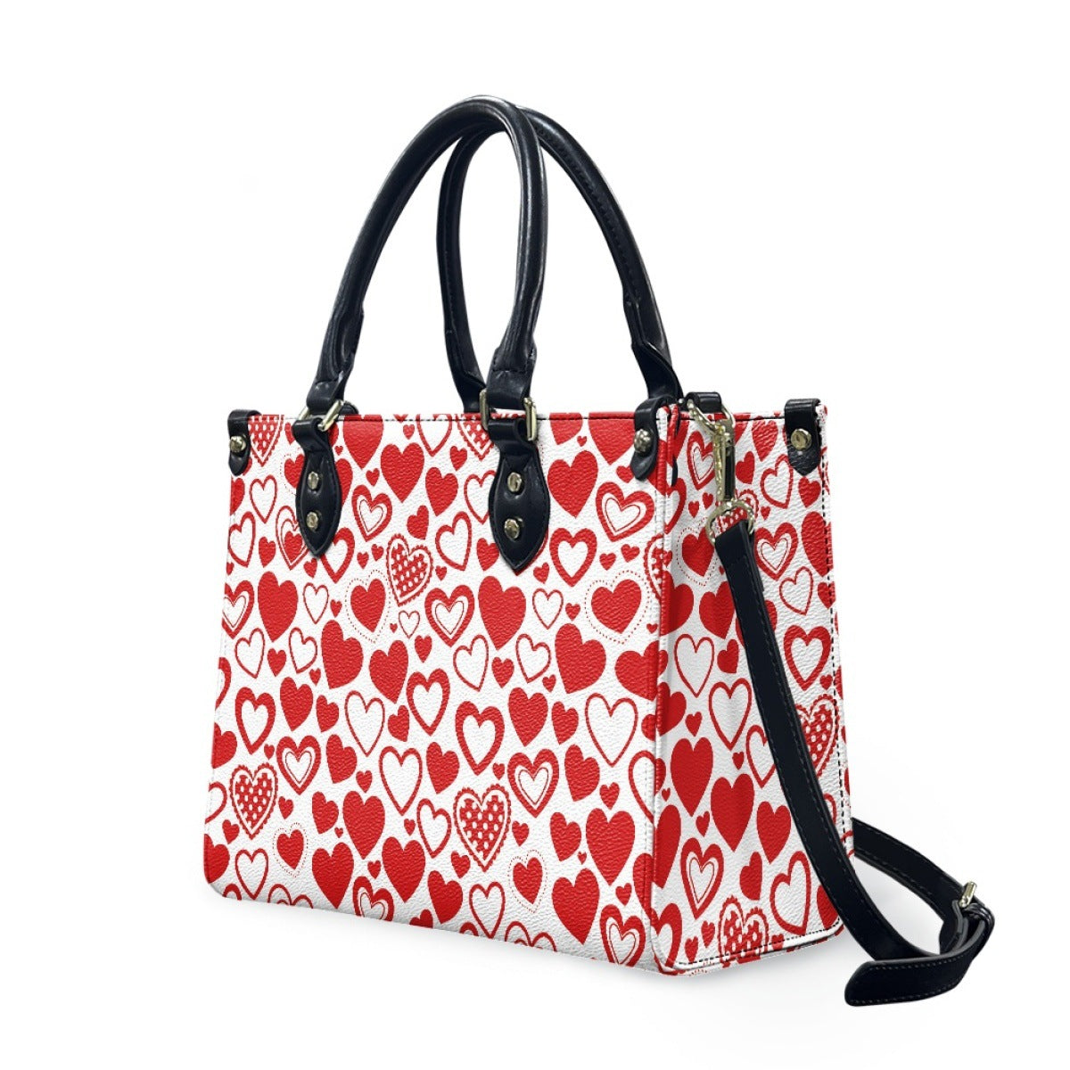 Women's Valentine's Day Heart Printing Fashion For Girlfriend Mom Shoulder Bags
