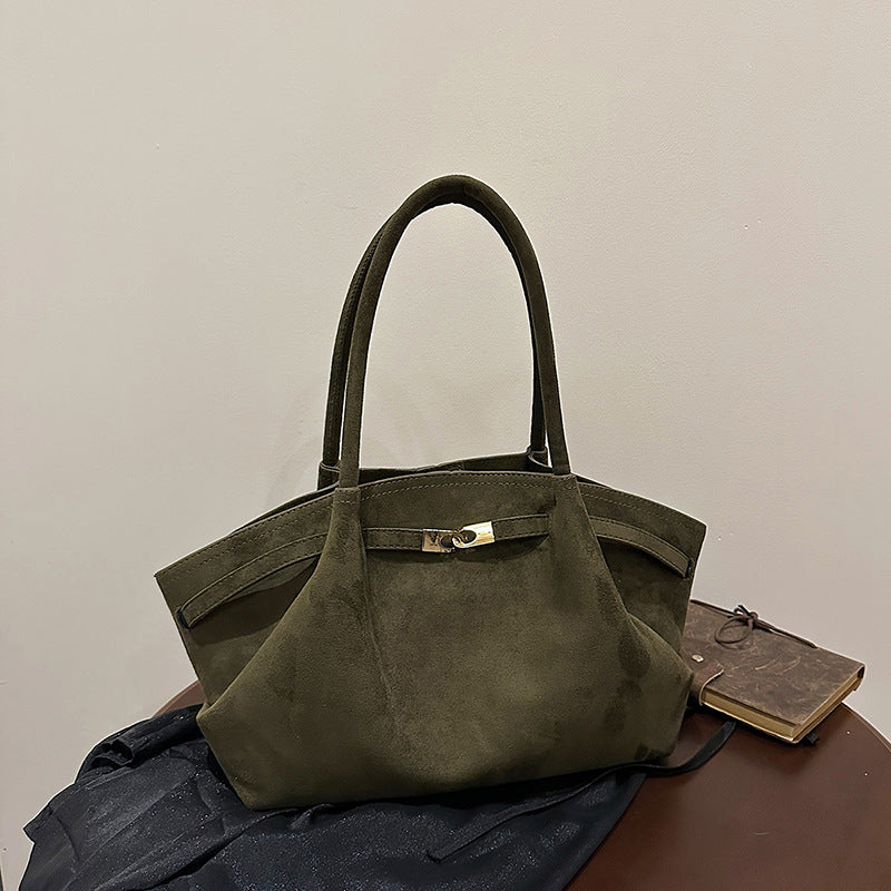 Large Capacity Commuter Suede Tide Minority Single Simple Tote Bag
