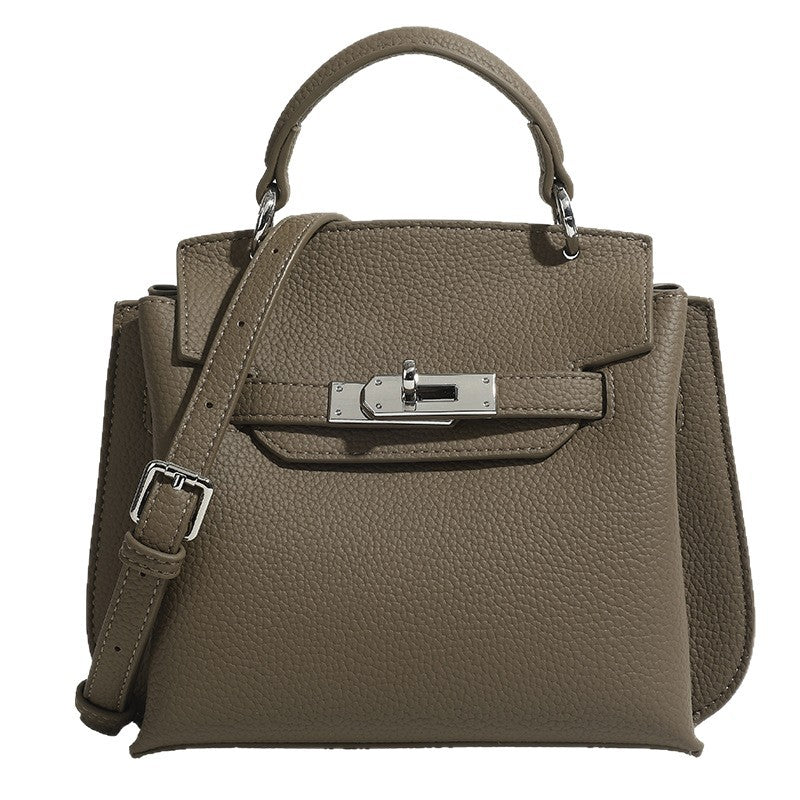 Women's High-grade Litchi Pattern Kelly Niche Leather Women's Shoulder Bag