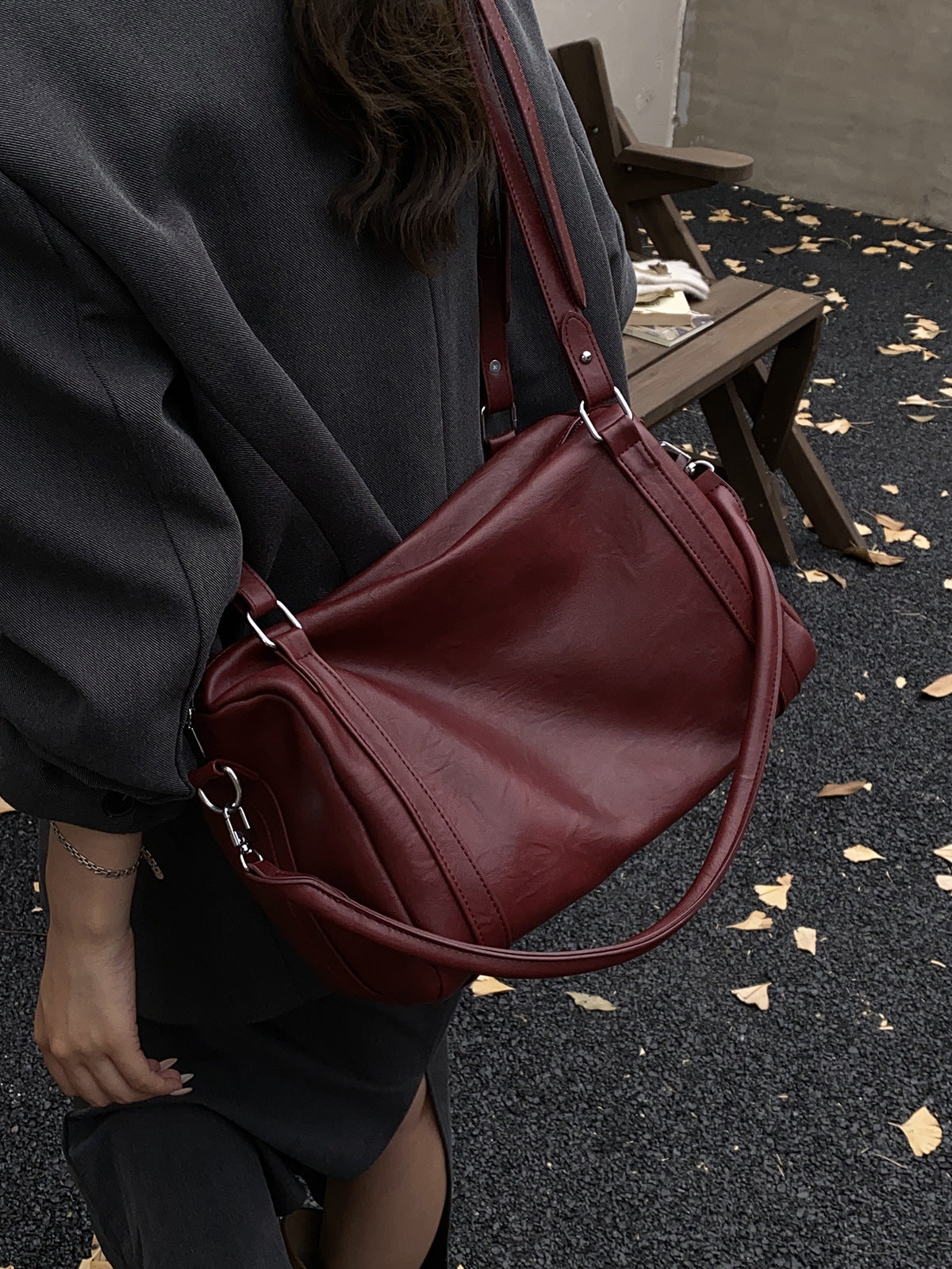 Creative Autumn Niche Vintage Commuter Underarm Tote Bags