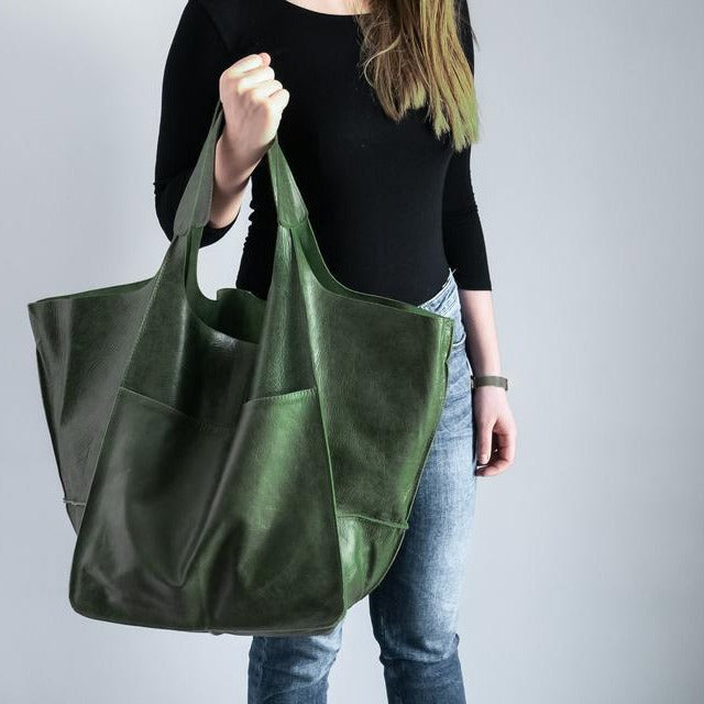 Women's Retro Simplicity Minimalism Large Soft Leather Capacity Bags