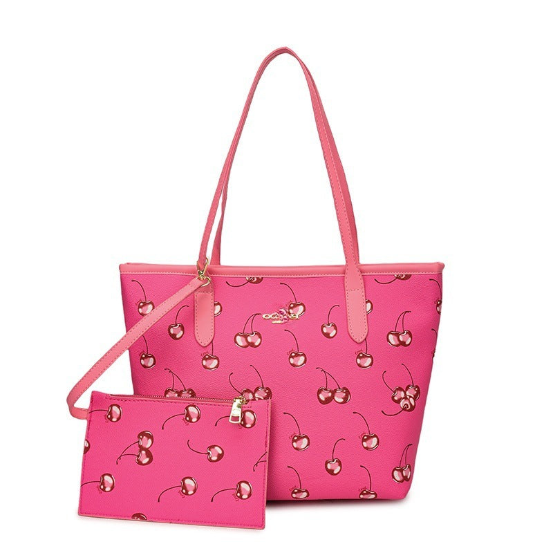 Cherry Printed Niche Popular Large Capacity Bags