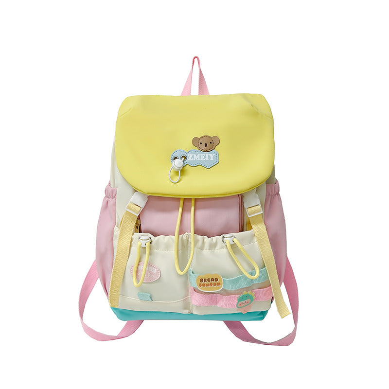 Style Large Capacity High Female Cute Sweet Contrast Color Primary Bags