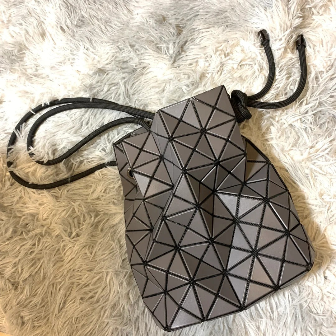 Style Drawstring Life Rhombus Geometric Original Women's Shoulder Bag