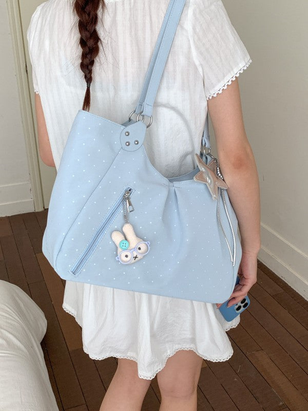 Women's Polka Dot For Large Capacity Cute Girly Style Commuter Lightweight Tote Bag