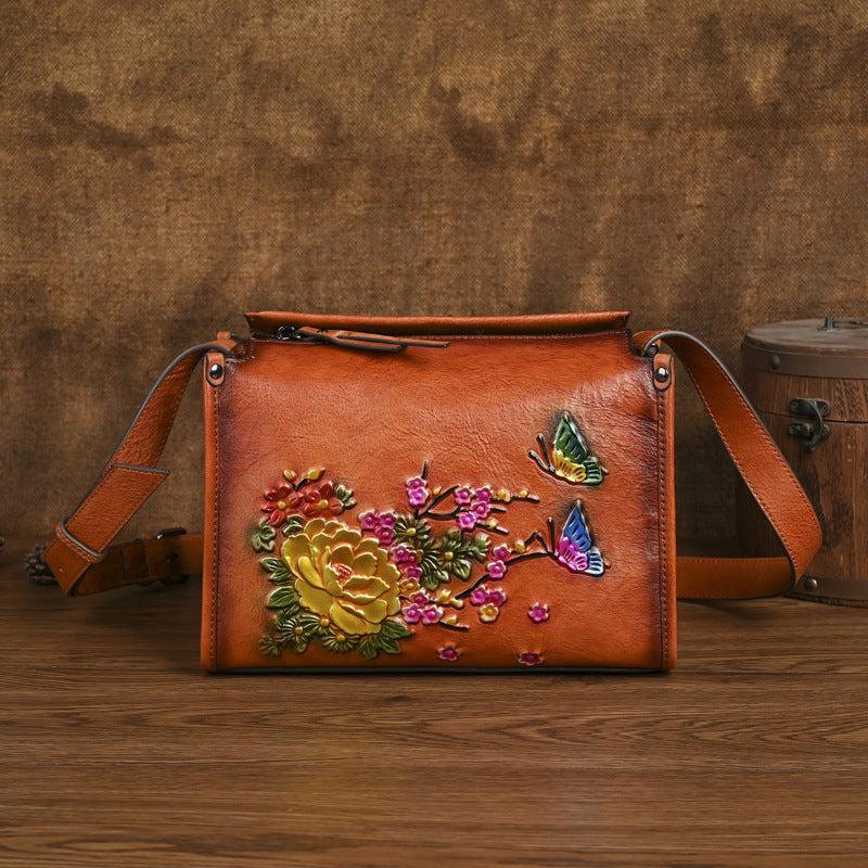 Women's Ethnic Style National Retro First Layer Shoulder Bags