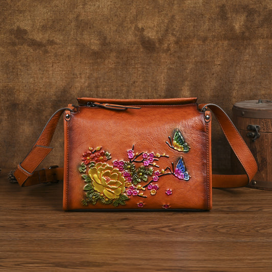 Women's Ethnic Style National Retro First Layer Shoulder Bags