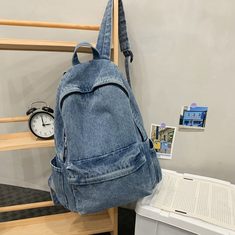 Denim Female Large Capacity Versatile Lightweight Backpacks