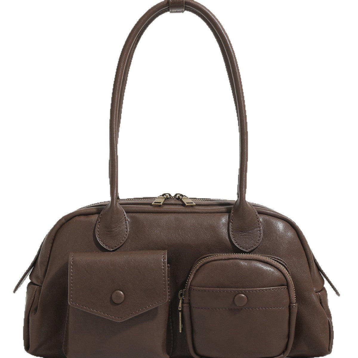 Beautiful Suede Bowling High-grade Portable Boston Underarm Bag