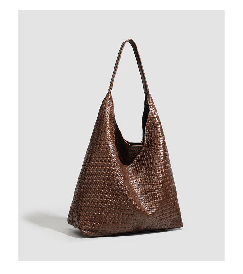 Women's Capacity Mother Fashion Woven Simple Design Tote Bags