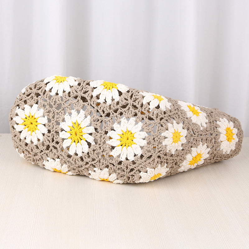Women's Crocheted Handmade Hollow Pattern Woven Knitted Women's Shoulder Bag