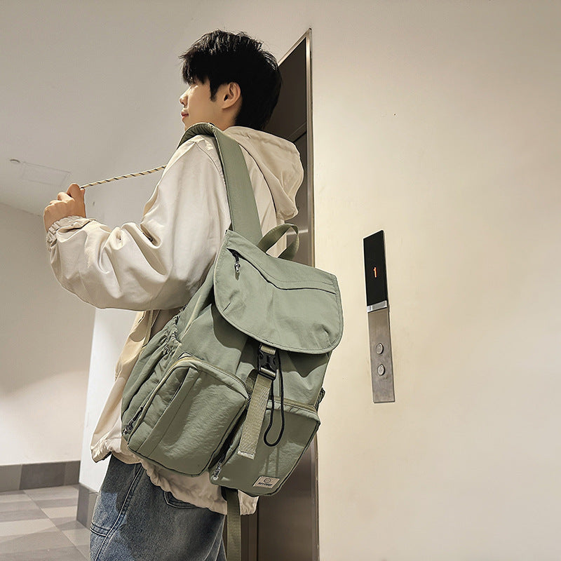Mountain Minimalist Female Drawstring Niche College Lightweight Leisure Backpack
