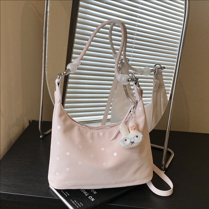 Women's Korean Style Niche Polka Dot Large Capacity Tote Bag