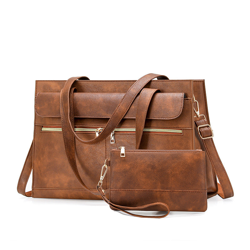 Large Capacity Commuter Business Trip Document Women's Shoulder Bag