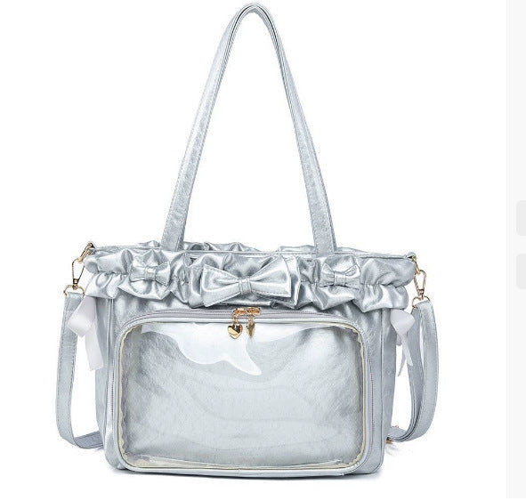 Women's Head Pain Cartoon Ballet Holiday Surface Solid Tote Bags
