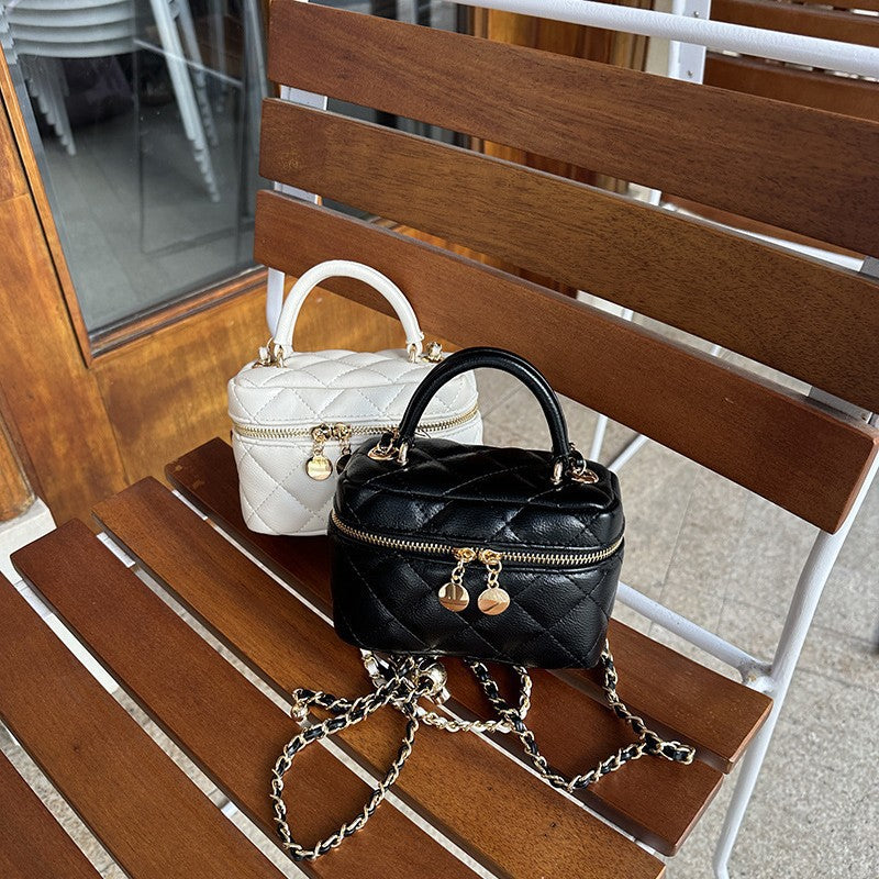 Classic Style High Sense Diamond Commuter Chain Box Bags